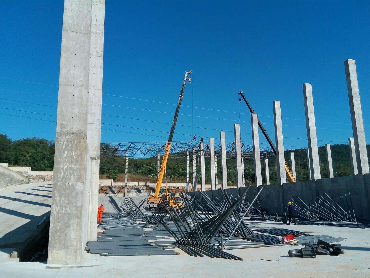 海城搅拌站网架